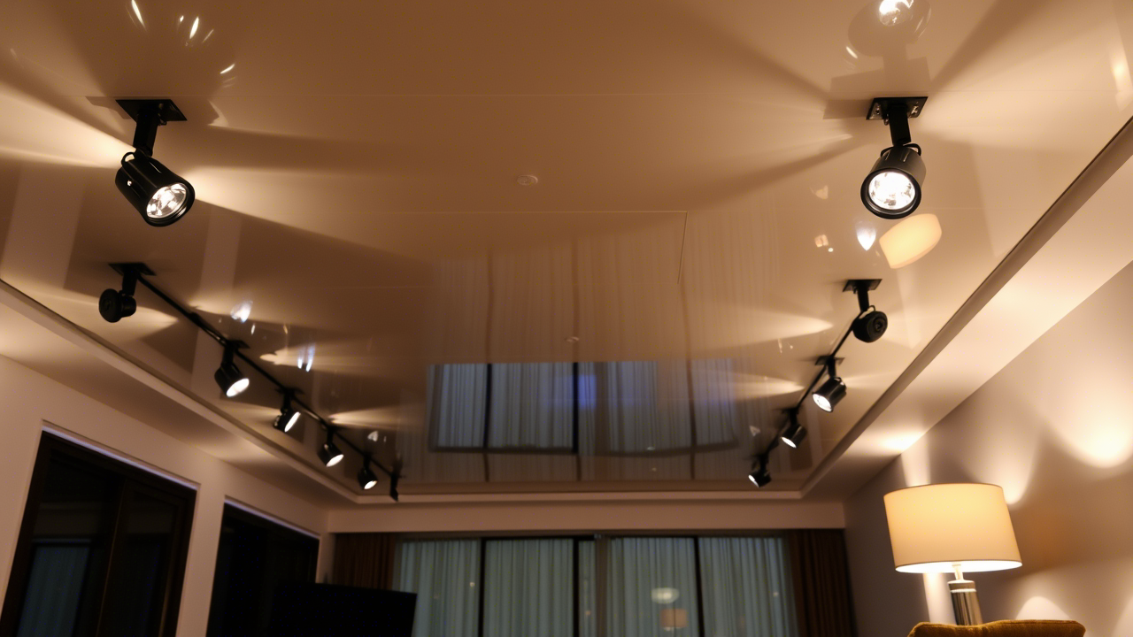 Можно ли установить трековое освещение на натяжной потолок? Можно ли установить трековое освещение на натяжной потолок?