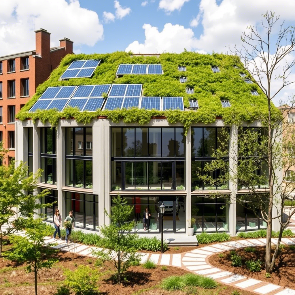 The design of a sustainable building in the UK focuses on energy efficiency, eco-friendly materials, smart technology, and innovative architectural solutions to minimize environmental impact while enhancing occupant comfort and well-being.