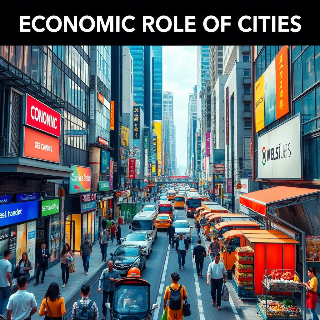 Economic role of cities is pivotal in national development, as they generate wealth, attract investments, and provide markets that sustain regional and global economies.