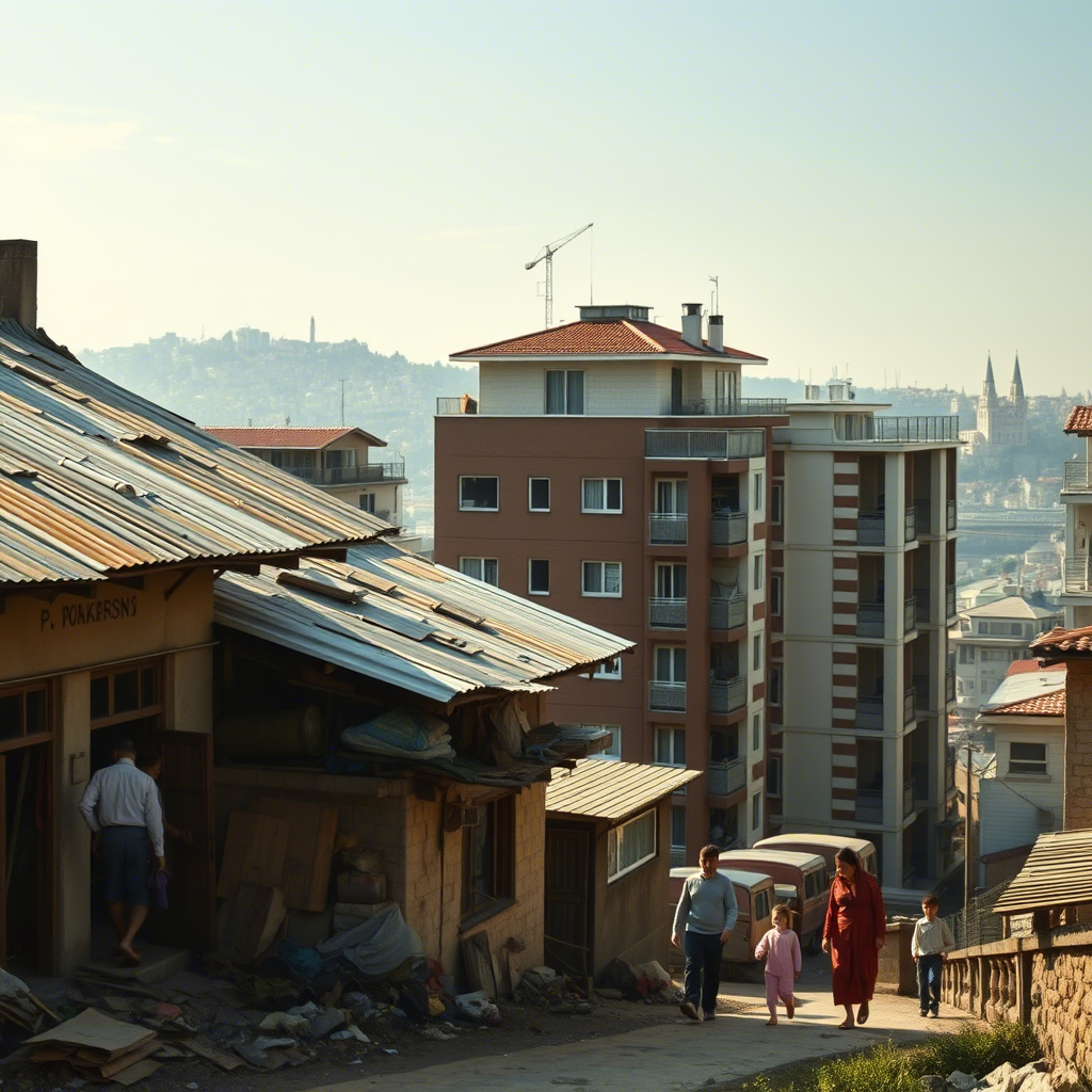 The re-settlement of slum areas in Istanbul has been a major focus of the city's urban renewal projects to improve living conditions and reduce poverty.