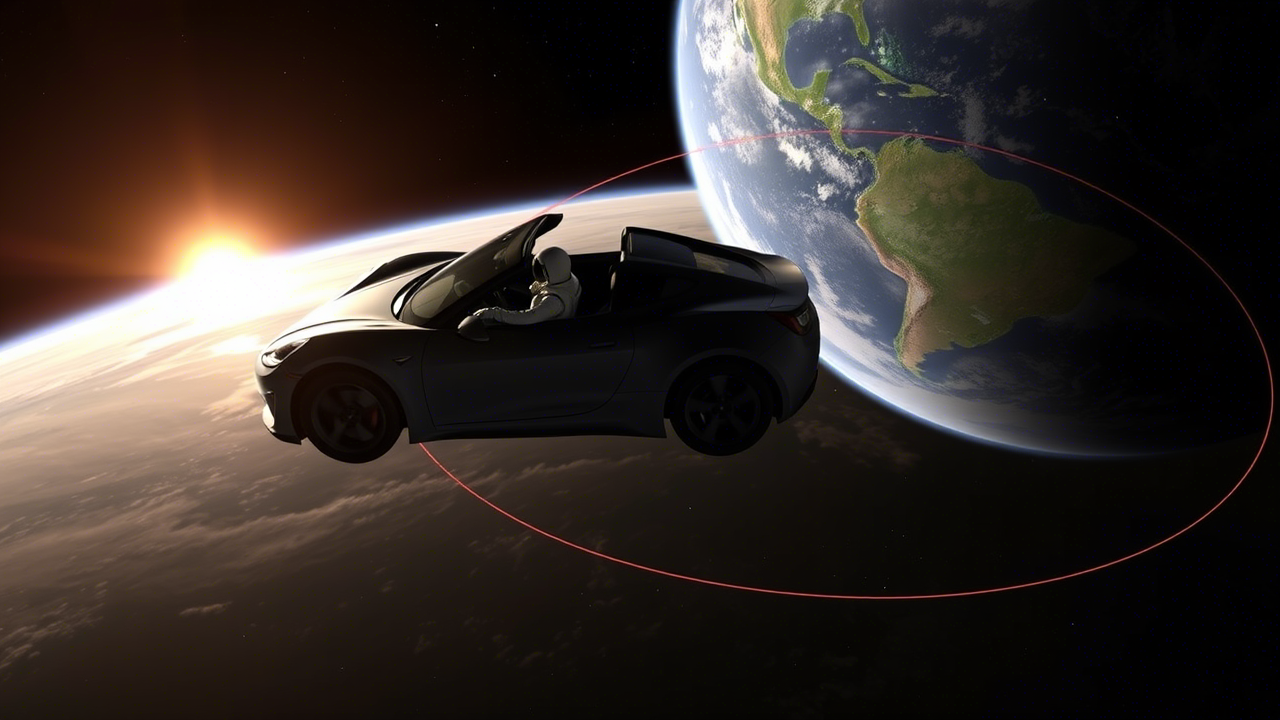 Elon’s Tesla Roadster: Where’s It Cruising 7 Years After Its Space Adventure?