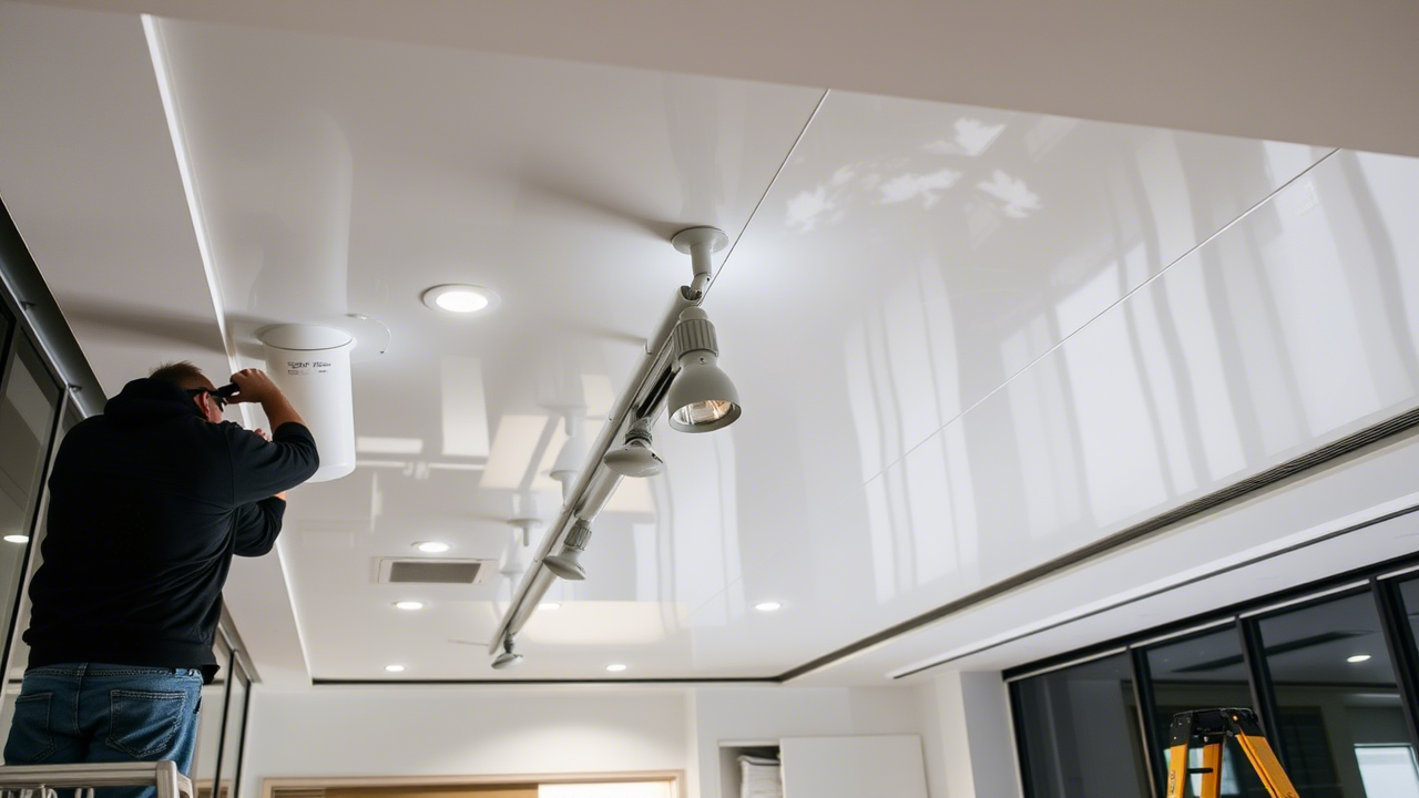 Какую закладную надо делать под натяжной потолок под трековый светильник? Какую закладную надо делать под натяжной потолок под трековый светильник?