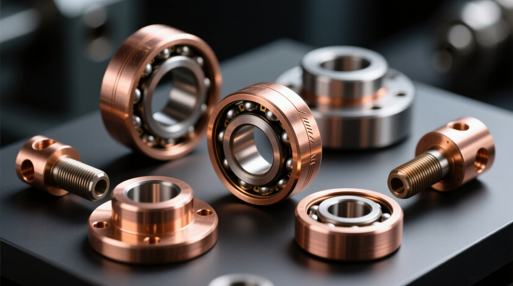 Подшипниковые узлы и направляющие деталь машин, выполненные из меди