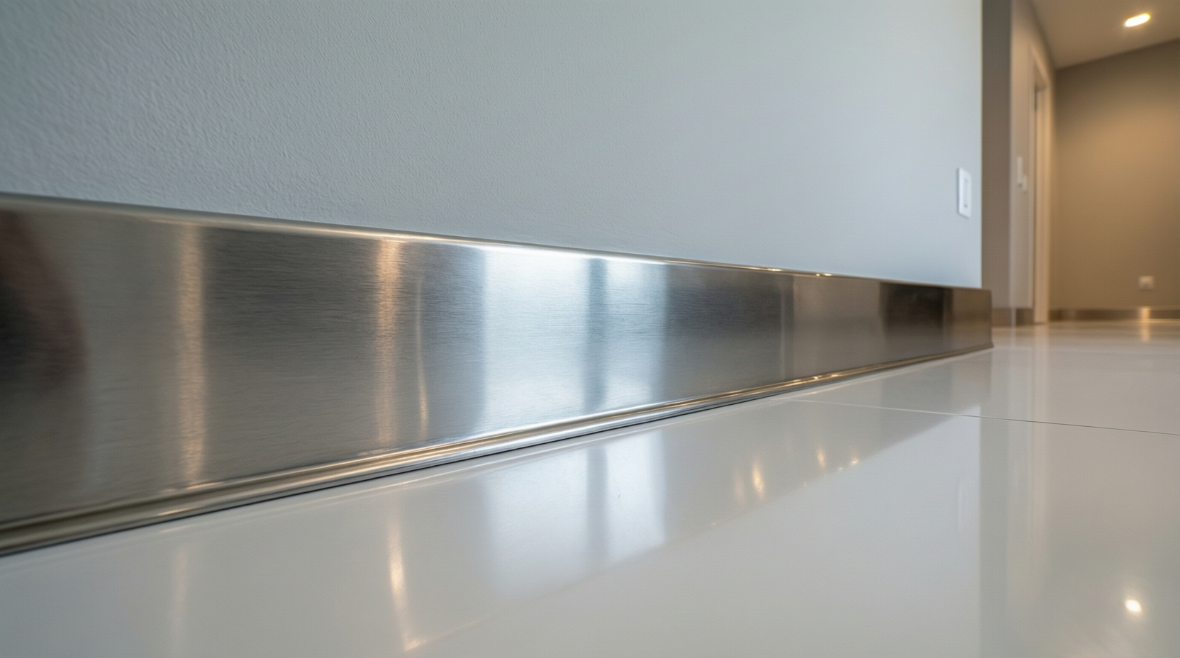 Плинтус из нержавеющей стали