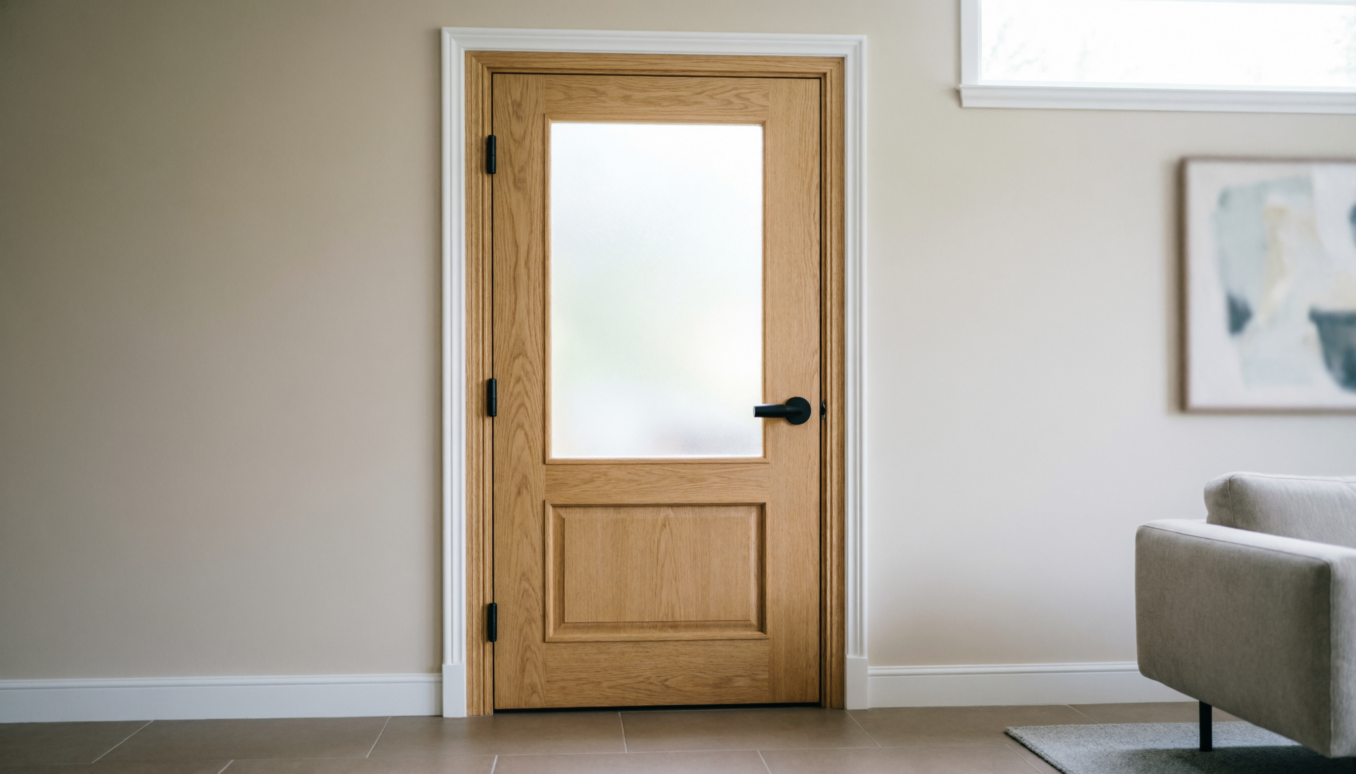 Стеклянная дверь в студию