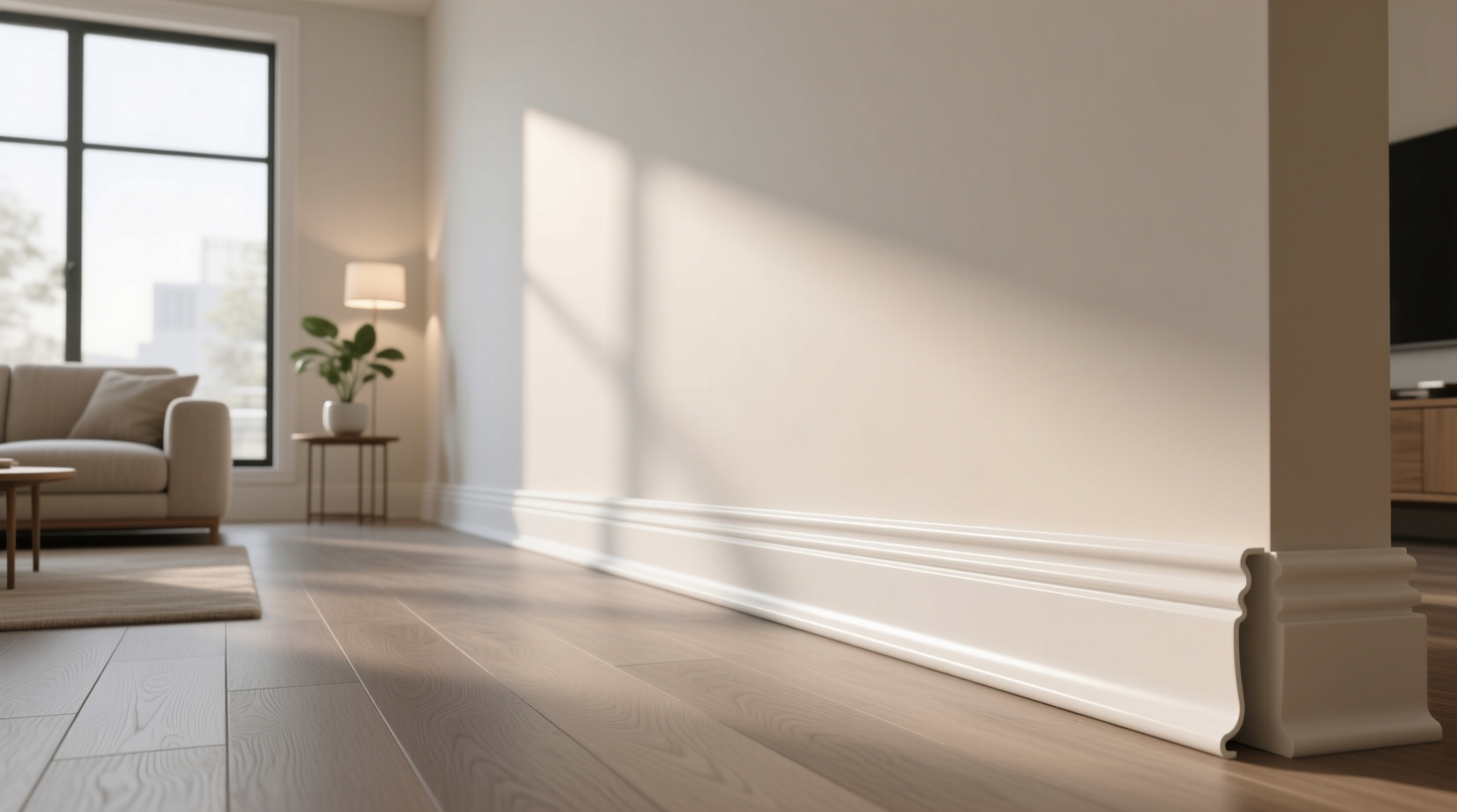 Гибкий плинтус в интерьере