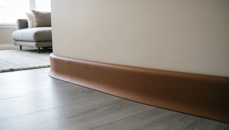 Гибкий плинтус имитирующий дерево