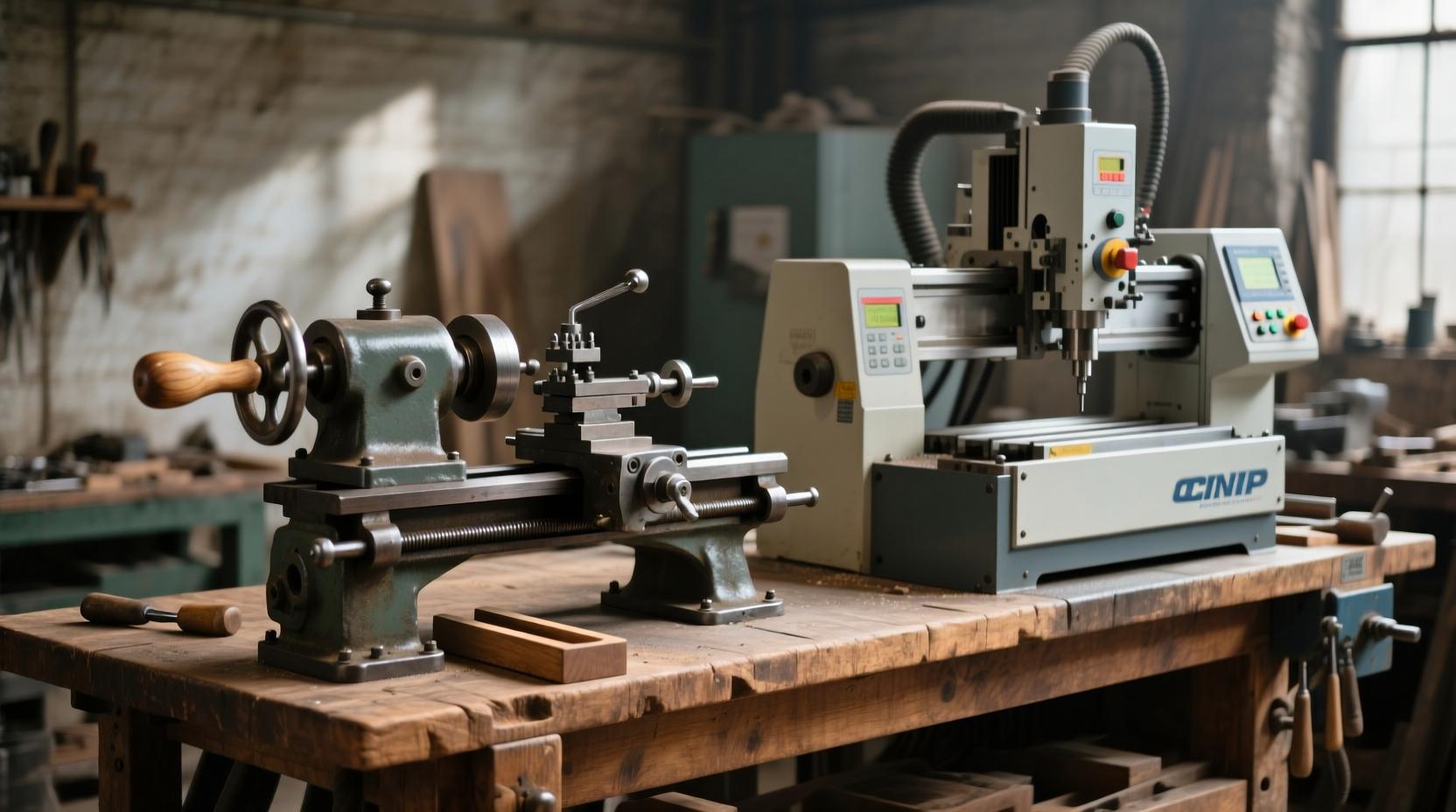 Ручной токарный станок и станок с ЧПУ
