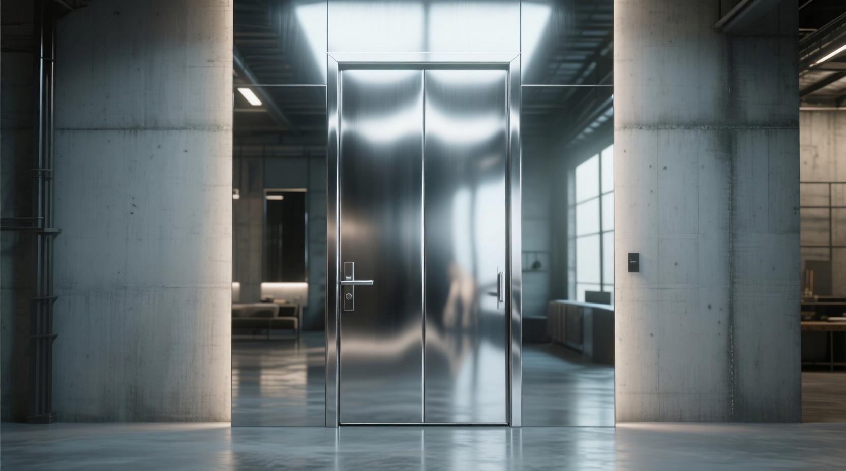 Зеркальная дверь