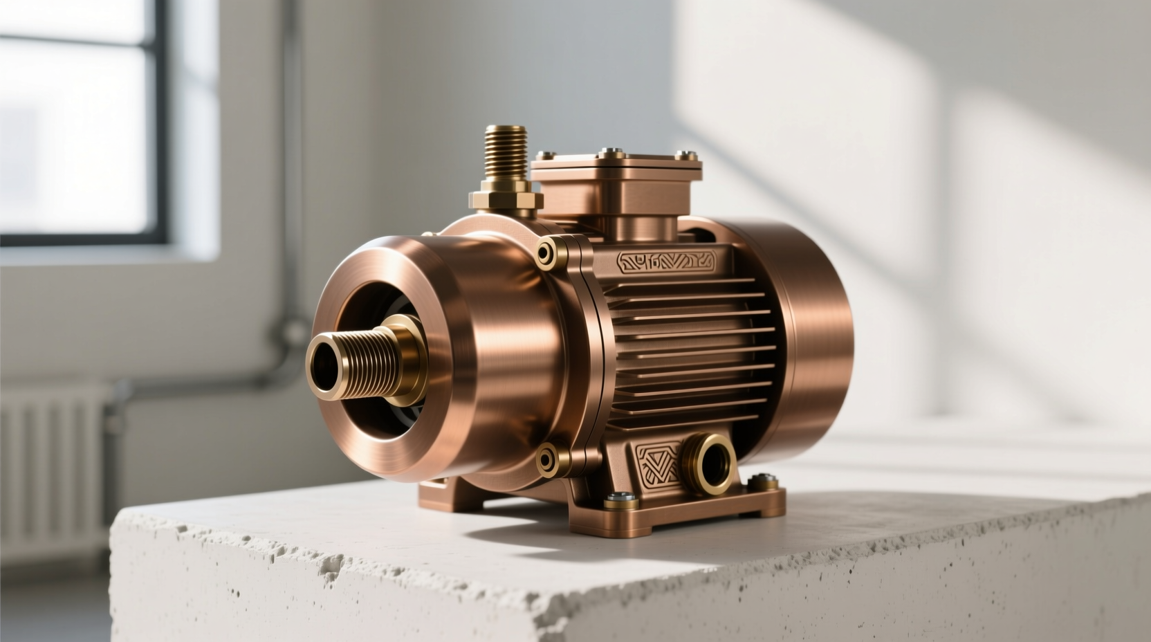 Бронзовый циркуляционный насос с сухим ротором