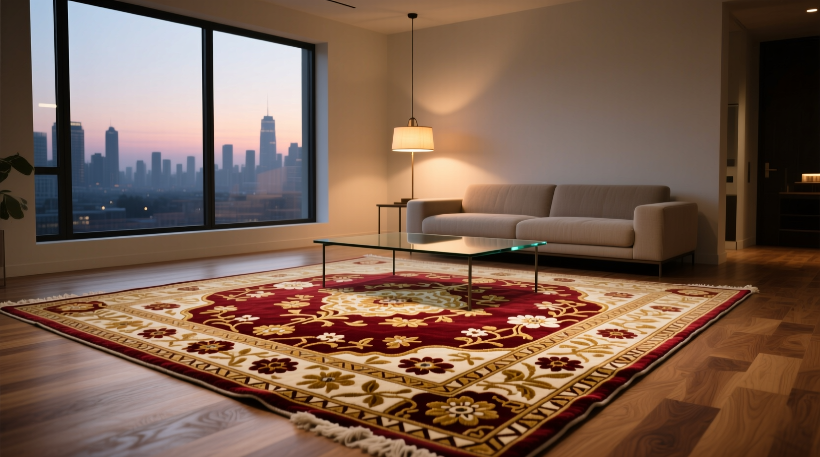 Освещение при выборе ковра