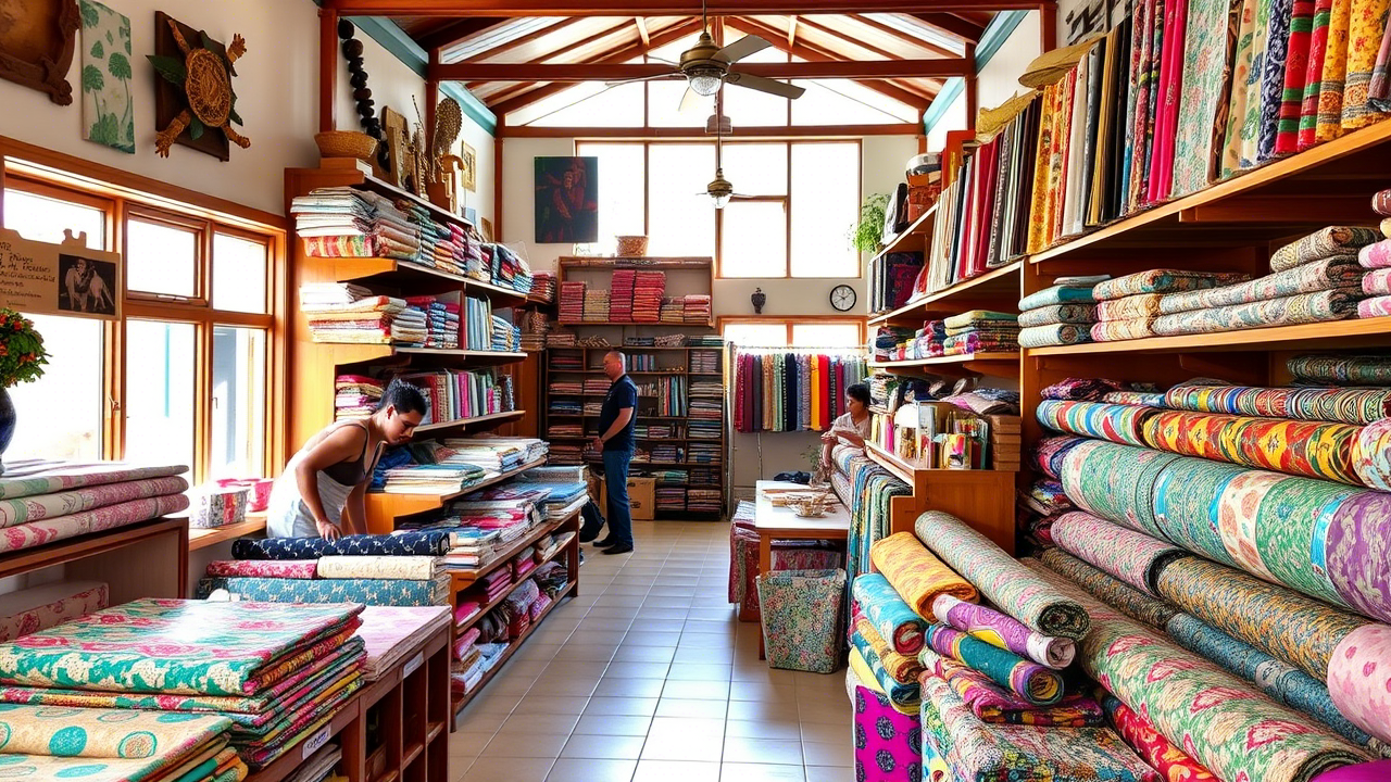Boutique de tissus à La Réunion
