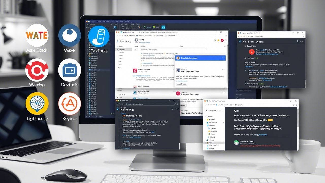 Capture d'écran montrant plusieurs outils d'analyse d'accessibilité web