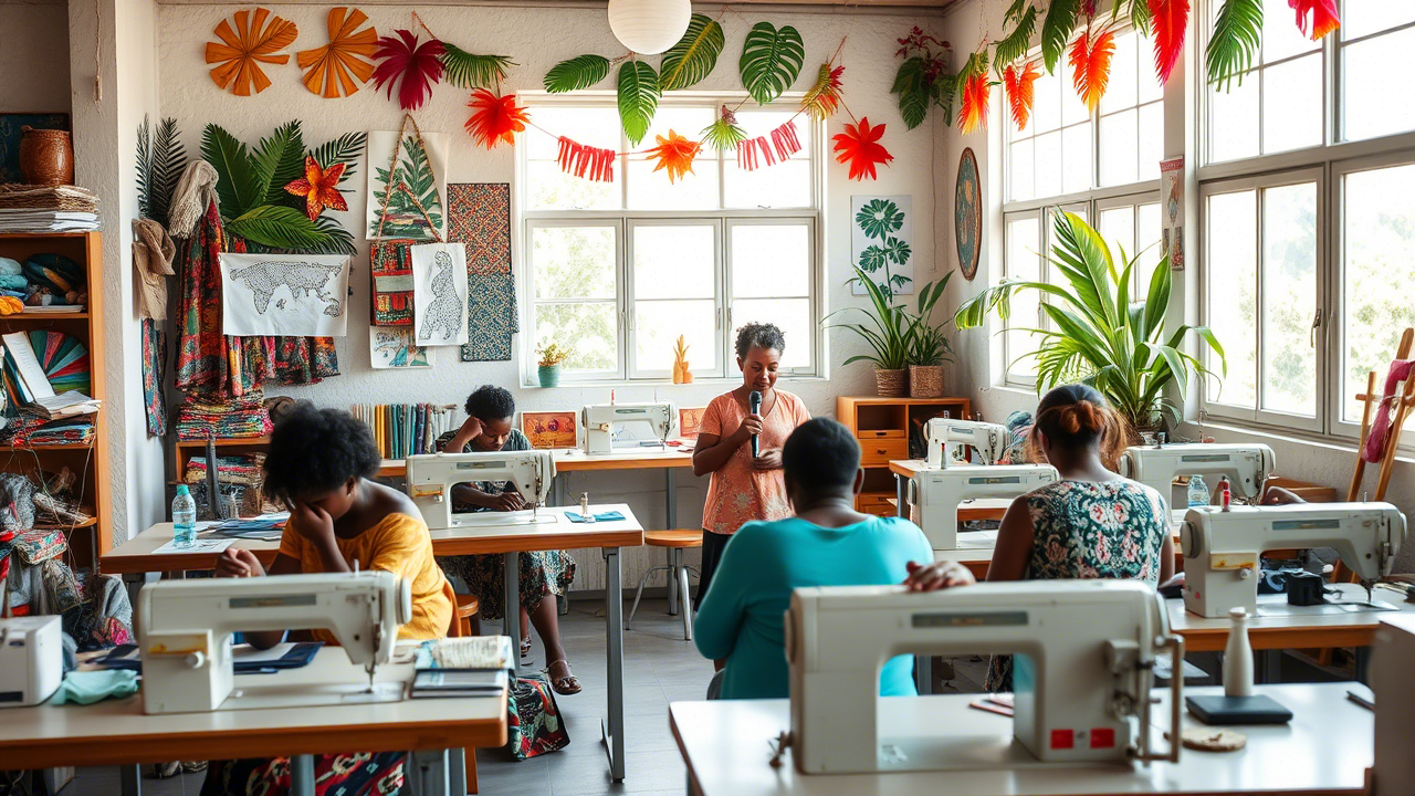 Atelier de couture à La Réunion