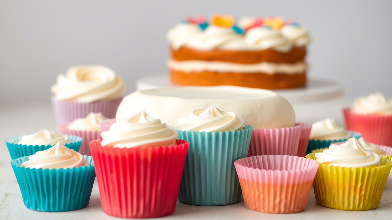 Gâteau avec des gobelets de cuisson Gâteau avec des gobelets de cuisson